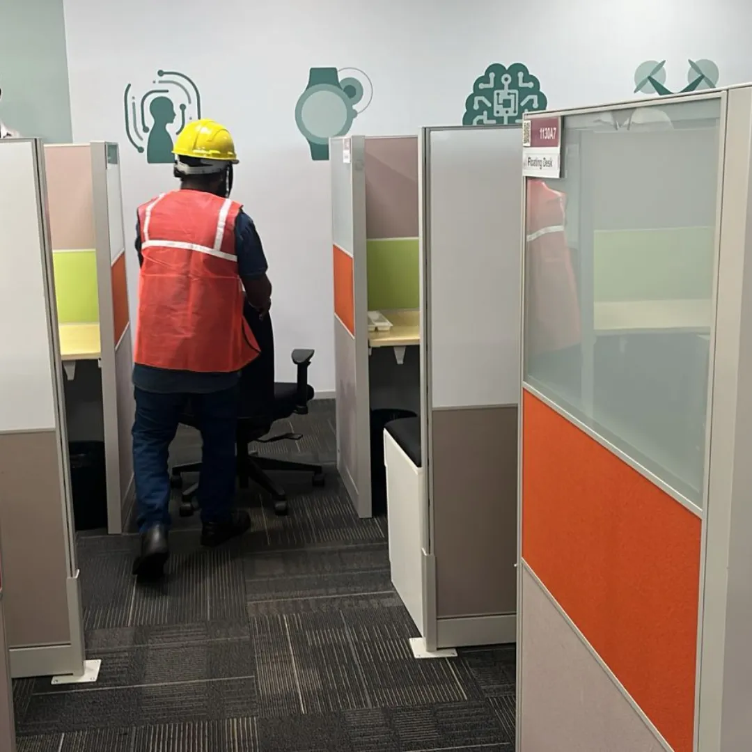 Urban Eco team providing office dismantling services in Bangalore